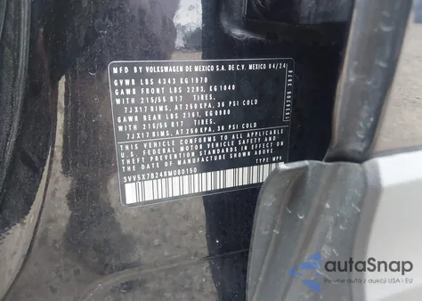 2024 Volkswagen Taos 1.5T S z USA, uszkodzony, nr VIN 3VV5X7B24RM080150